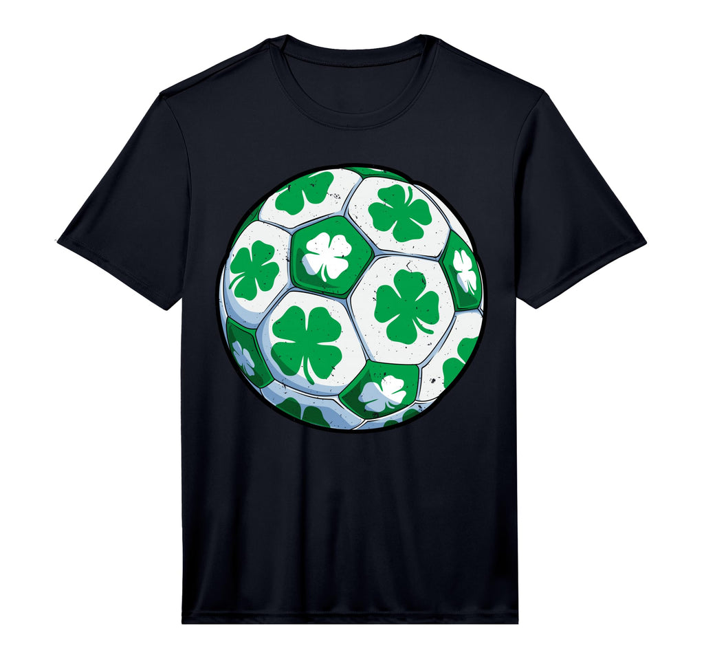 Soccer Ball Shamrock St Patricks T-Shirt - Fun Novelty Design for Adults - T-Shirt, Sweatshirt, Hoodie