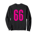 Number 66 Distressed Sport Team Sweatshirt - Graphic Print for Adults - T-Shirt, Sweatshirt, Hoodie