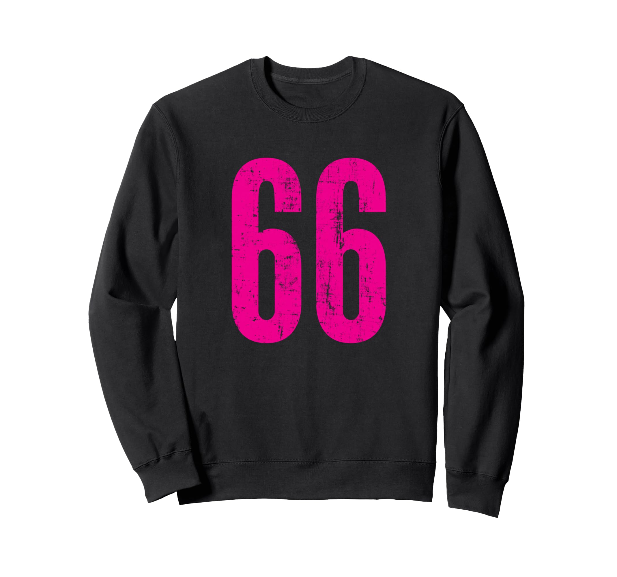 Number 66 Distressed Sport Team Sweatshirt - Graphic Print for Adults - T-Shirt, Sweatshirt, Hoodie