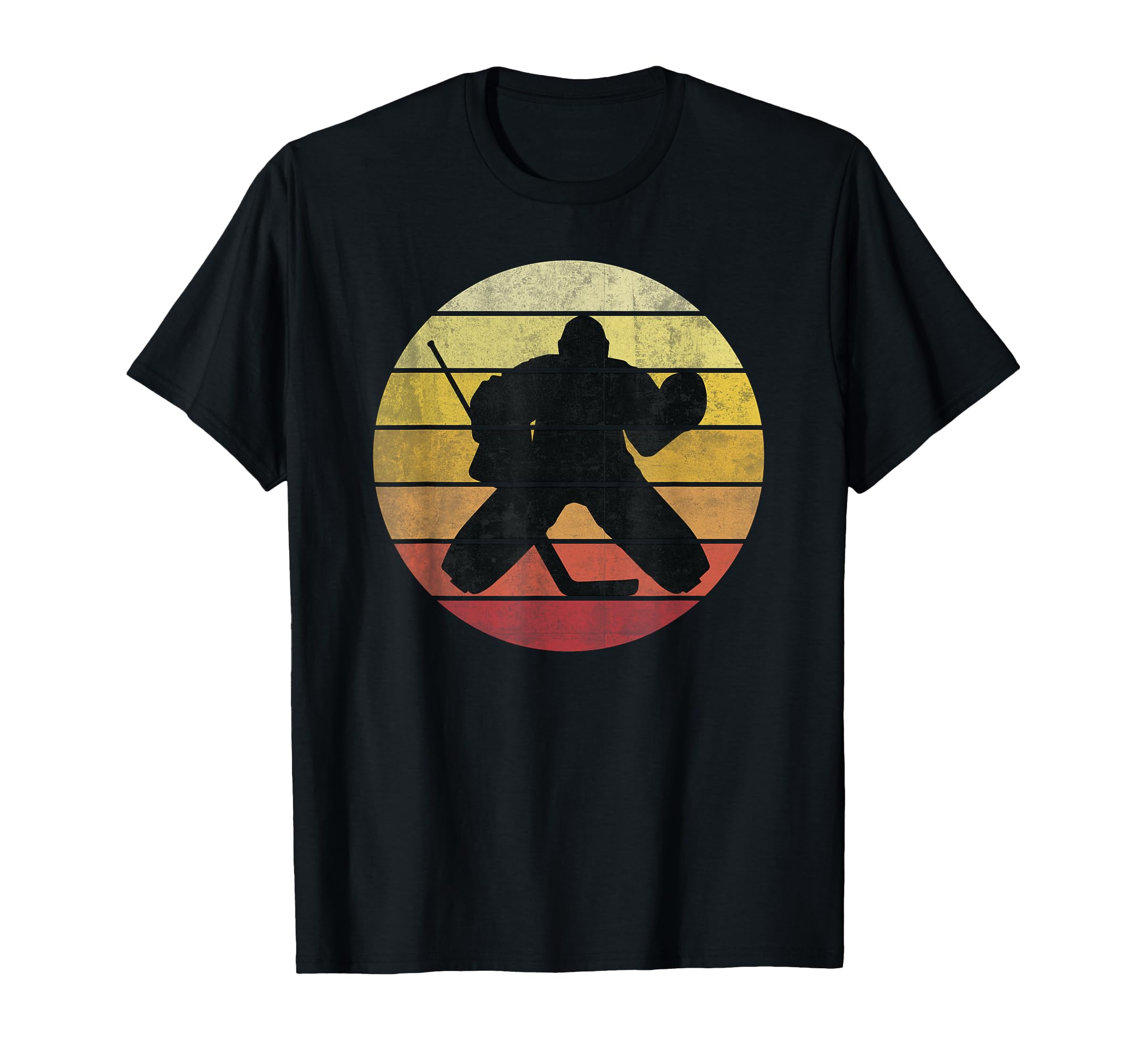 Ice Hockey Sunset Goalie Goalkeeper T-Shirt - Unique Graphic Unisex - T-Shirt, Sweatshirt, Hoodie
