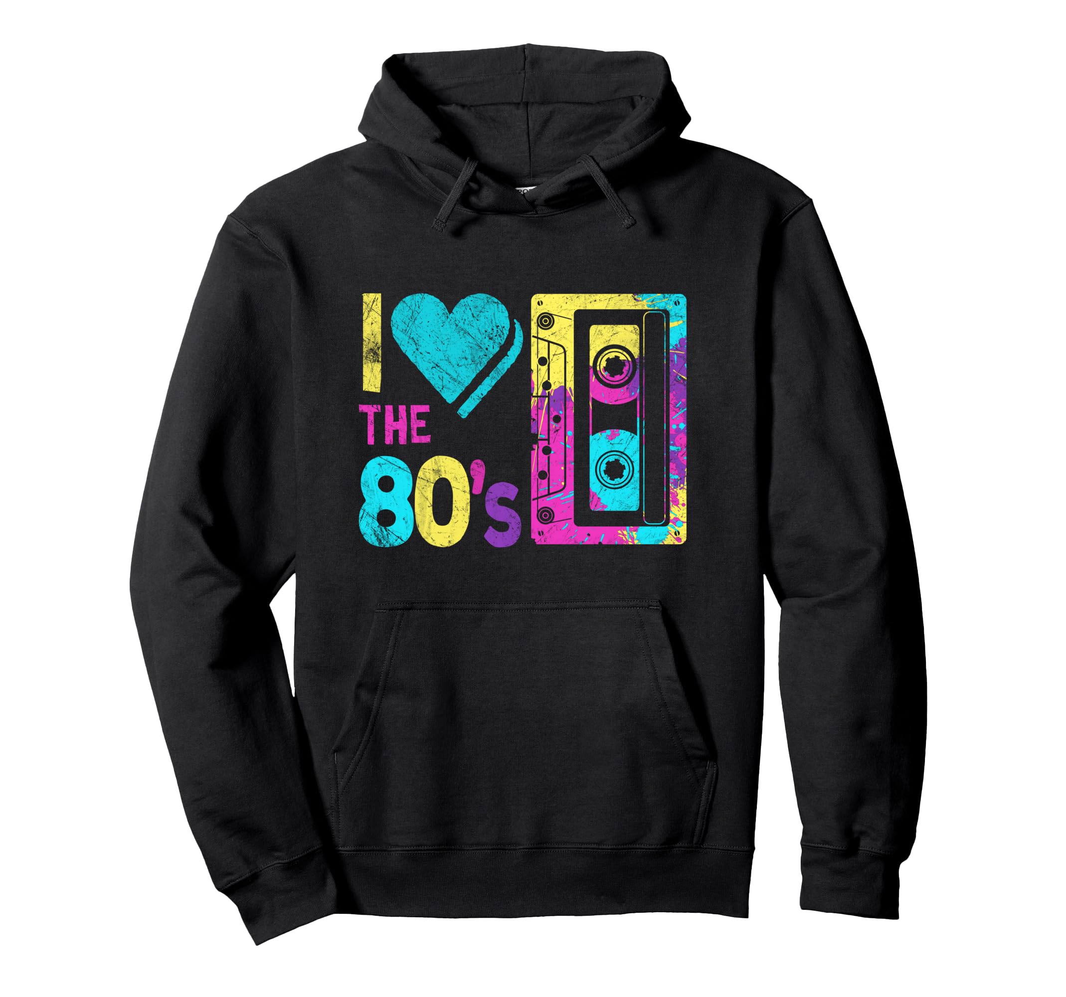 I Love 80S Eighties 1980 Cassette Tape Hoodie - Custom Art Print Unisex - T-Shirt, Sweatshirt, Hoodie