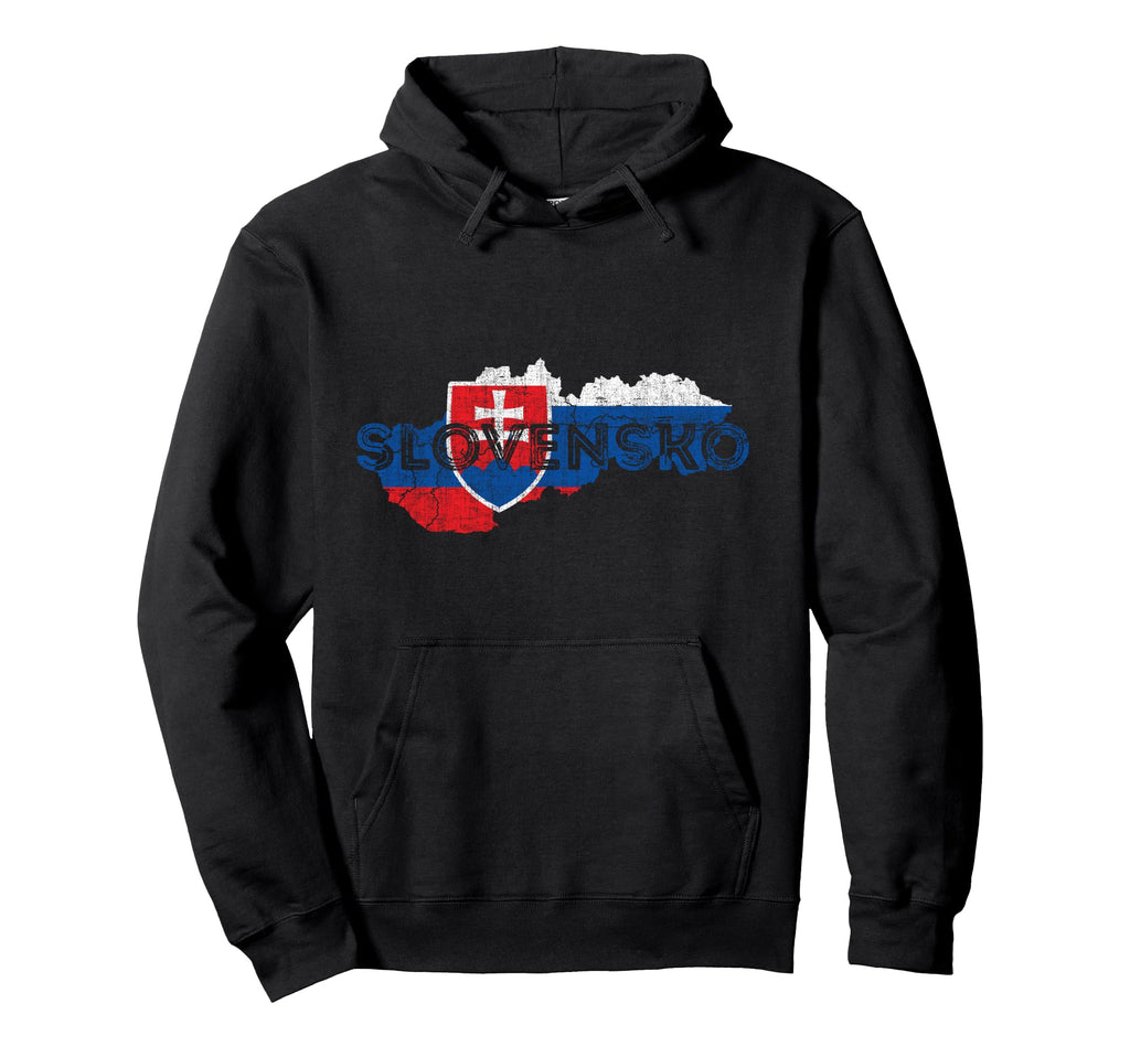 Slovak Map And Flag Souvenir Hoodie - Custom Art Print for Adults - T-Shirt, Sweatshirt, Hoodie