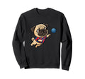 Pug Handball Player Puppy Sweatshirt - Casual Everyday Wear Men Women - T-Shirt, Sweatshirt, Hoodie
