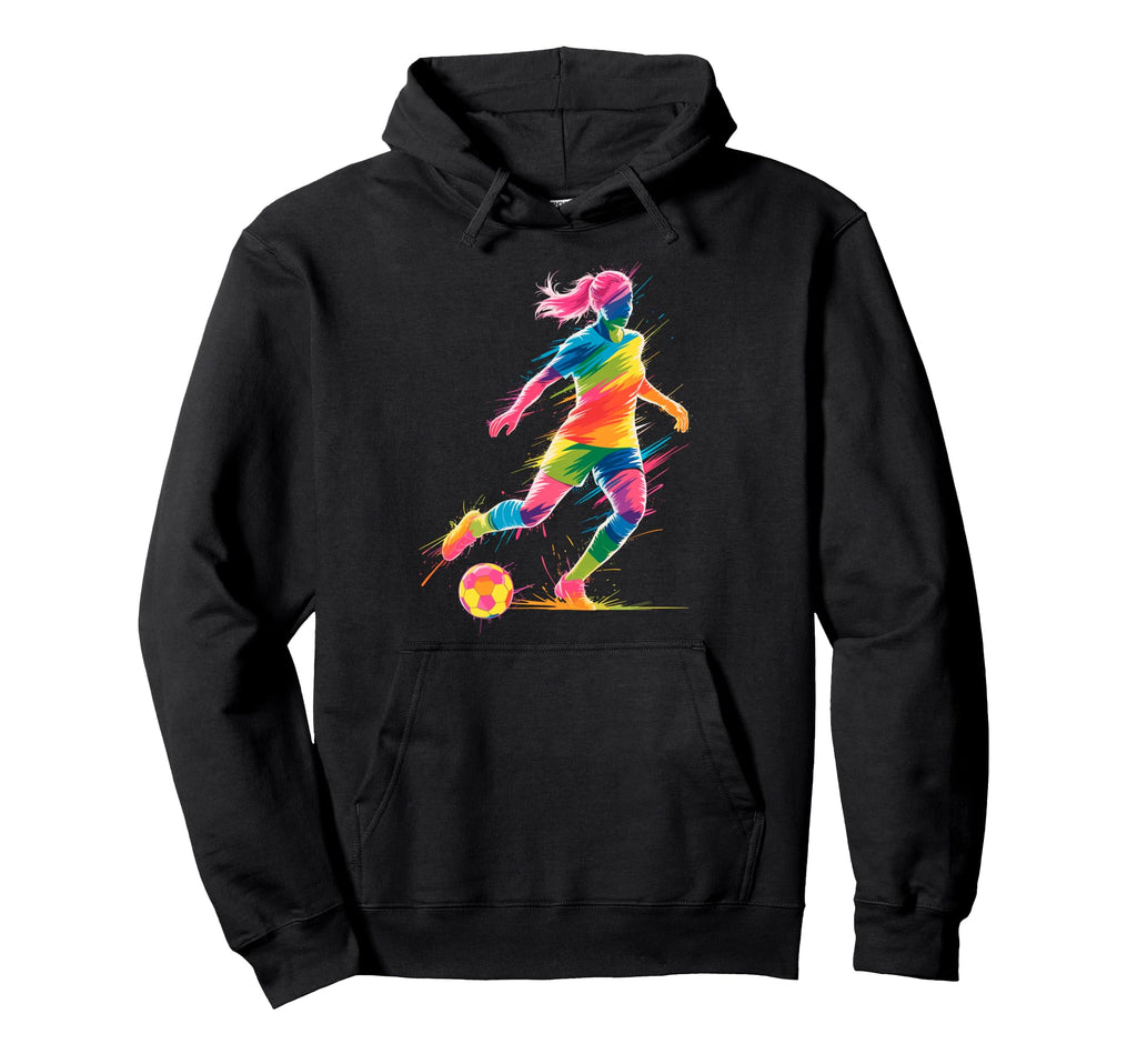 Colorful Funny Soccer Fan Dad Mom Game Hoodie - Unique Graphic for Adults - T-Shirt, Sweatshirt, Hoodie
