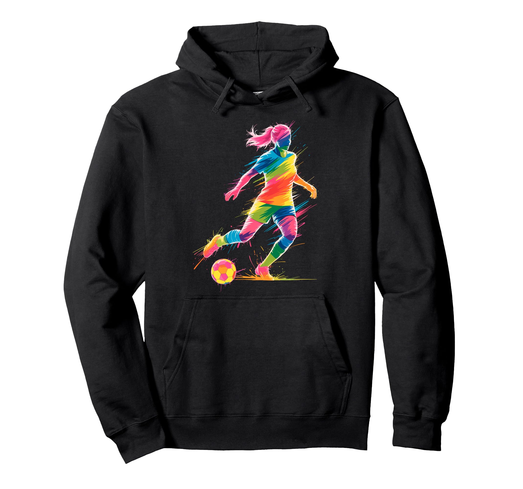 Colorful Funny Soccer Fan Dad Mom Game Hoodie - Streetwear Style Unisex - T-Shirt, Sweatshirt, Hoodie