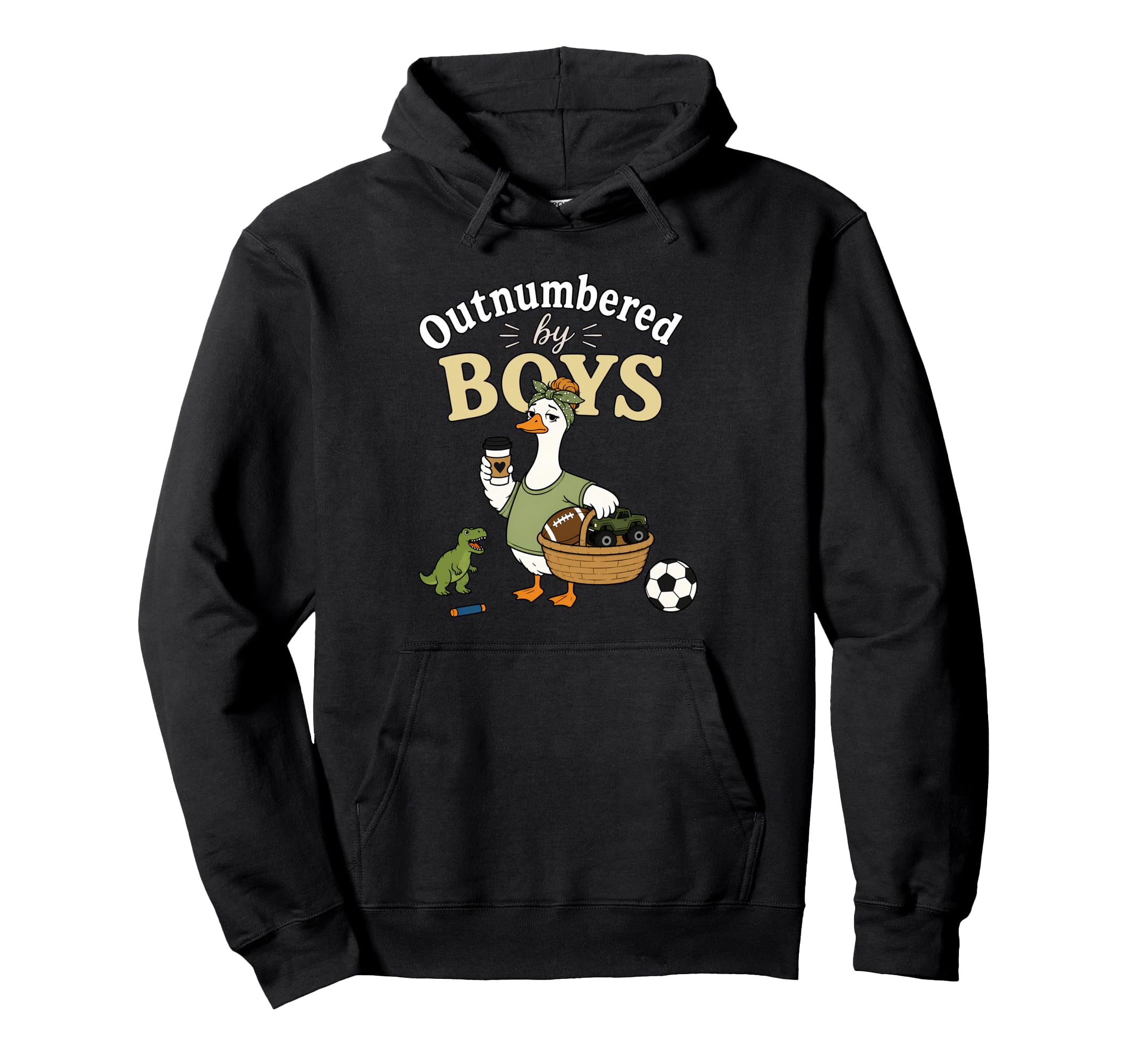 Outnumbered Funny Mom Soccer Hoodie - Casual Everyday Wear Men Women - T-Shirt, Sweatshirt, Hoodie