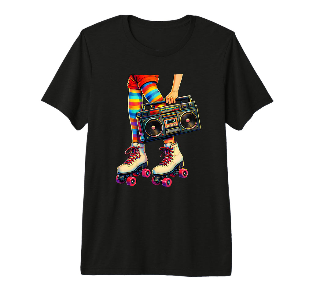 Roller Skates Old School Boombox T-Shirt - Aesthetic Graphic for Adults - T-Shirt, Sweatshirt, Hoodie