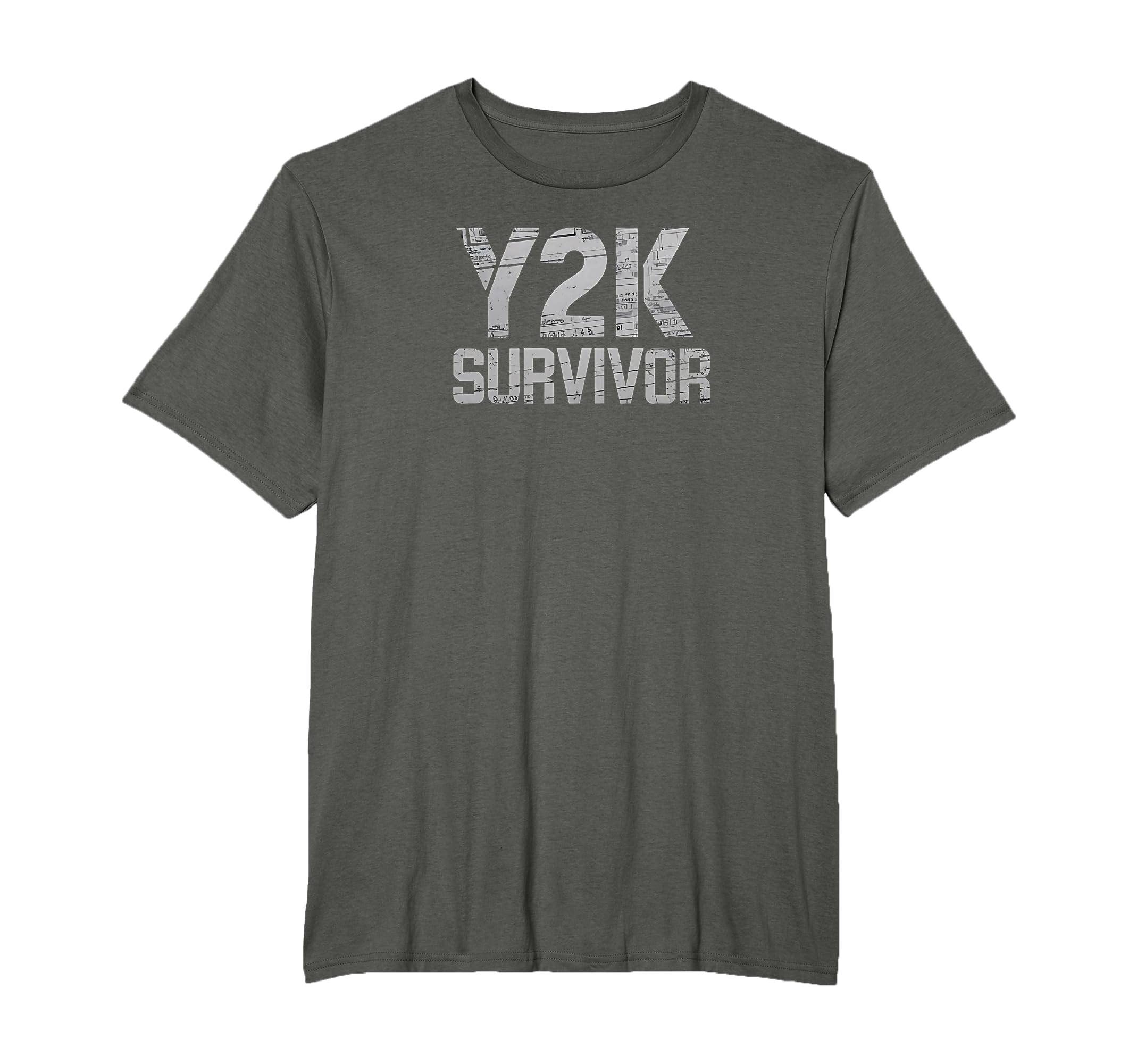 Y2K Survivor Funny Text Grunge T-Shirt - Graphic Print for Adults - T-Shirt, Sweatshirt, Hoodie