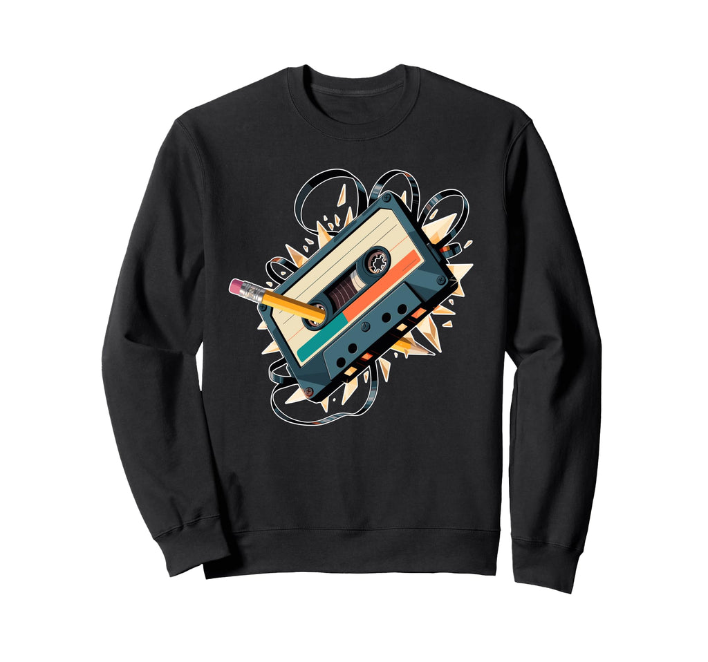 Polygon Art Cassette Player Music Sweatshirt - Fun Novelty Design Unisex - T-Shirt, Sweatshirt, Hoodie