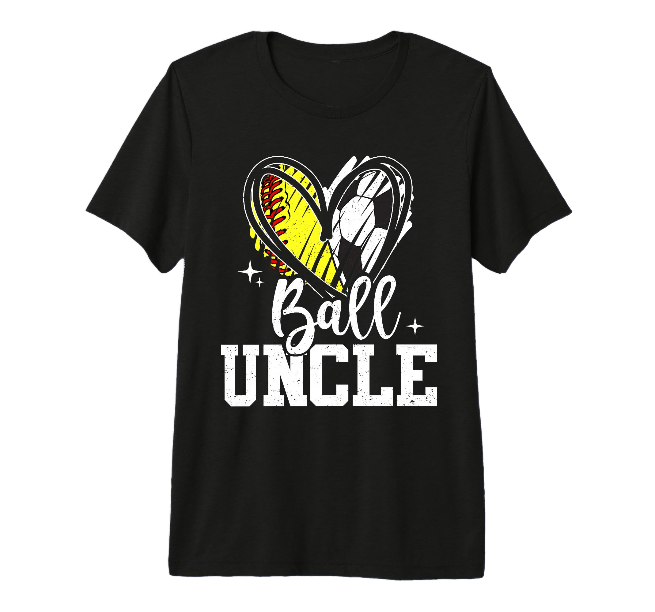 Ball Uncle Softball Soccer Ball Uncle Both T-Shirt - Graphic Print Unisex - T-Shirt, Sweatshirt, Hoodie