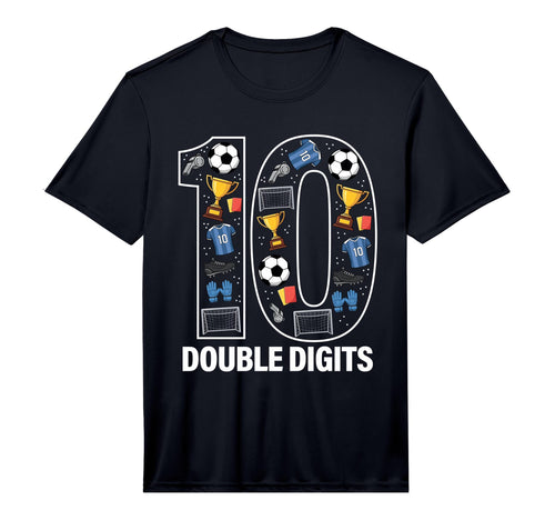 10 Soccer Birthday Double Digits T-Shirt - Custom Art Print Men Women - T-Shirt, Sweatshirt, Hoodie