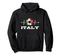 I Love Italy Soccer Heartbeat Hoodie - Fun Novelty Design Unisex - T-Shirt, Sweatshirt, Hoodie