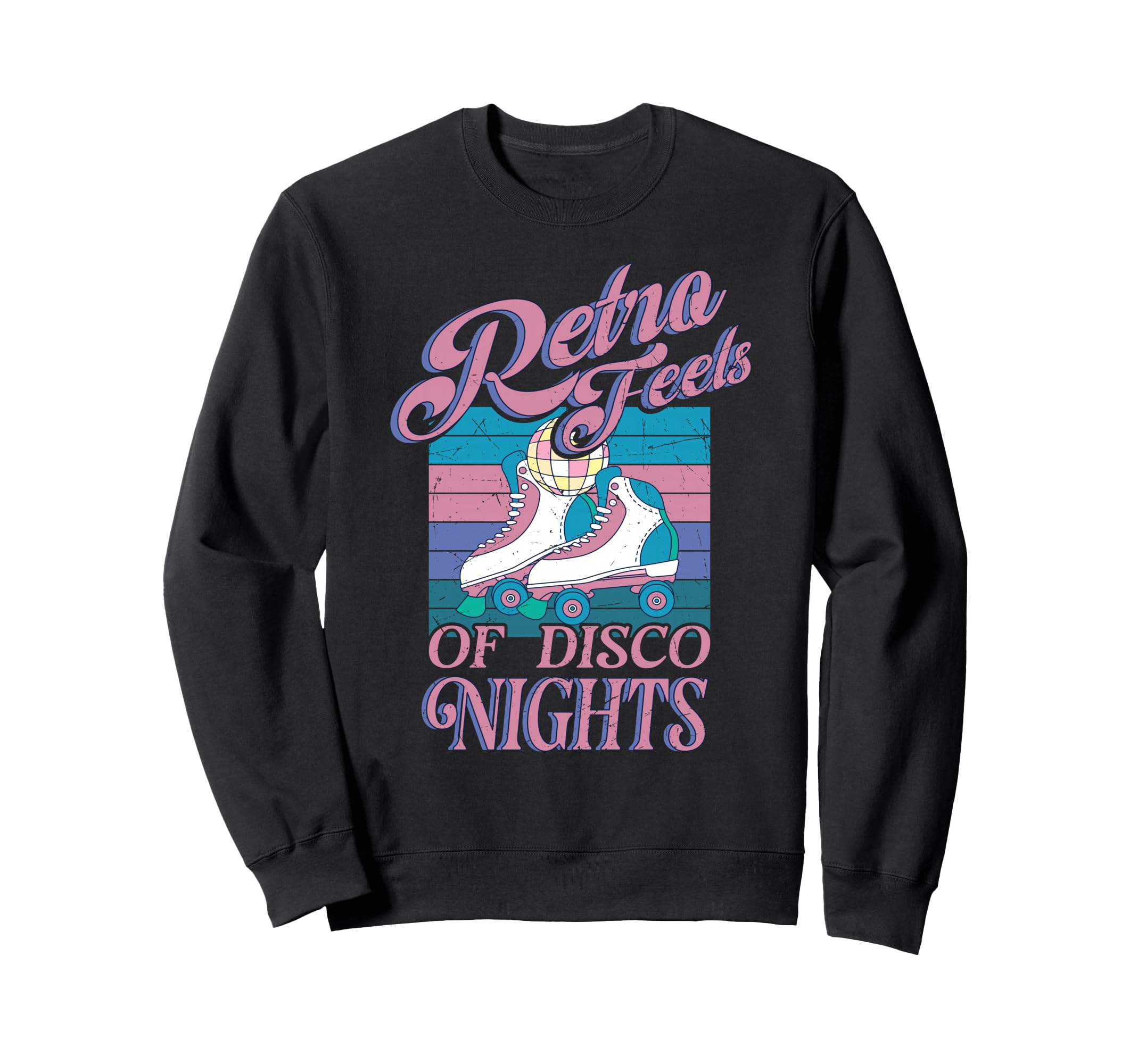 Roller Skates Party Feels Disco Sweatshirt - Aesthetic Graphic Unisex - T-Shirt, Sweatshirt, Hoodie