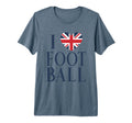 I Love Football British Flag Heart T-Shirt - Trendy Graphic for Adults - T-Shirt, Sweatshirt, Hoodie