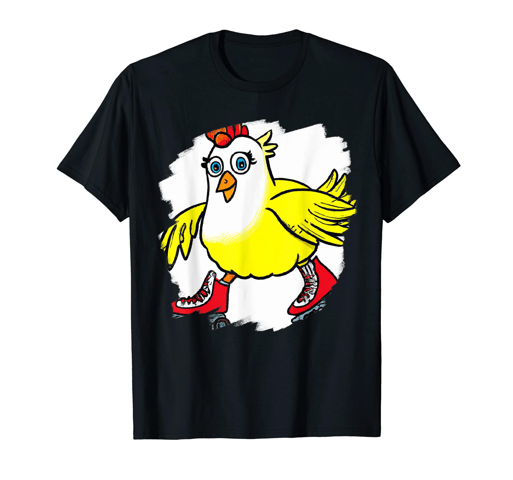 Funny Chicken Roller Skates Farm T-Shirt - Casual Everyday Wear Men Women - T-Shirt, Sweatshirt, Hoodie