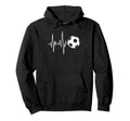 Soccer Heartbeat Ecg Ball Minimal Hoodie - Minimalist Print for Adults - T-Shirt, Sweatshirt, Hoodie