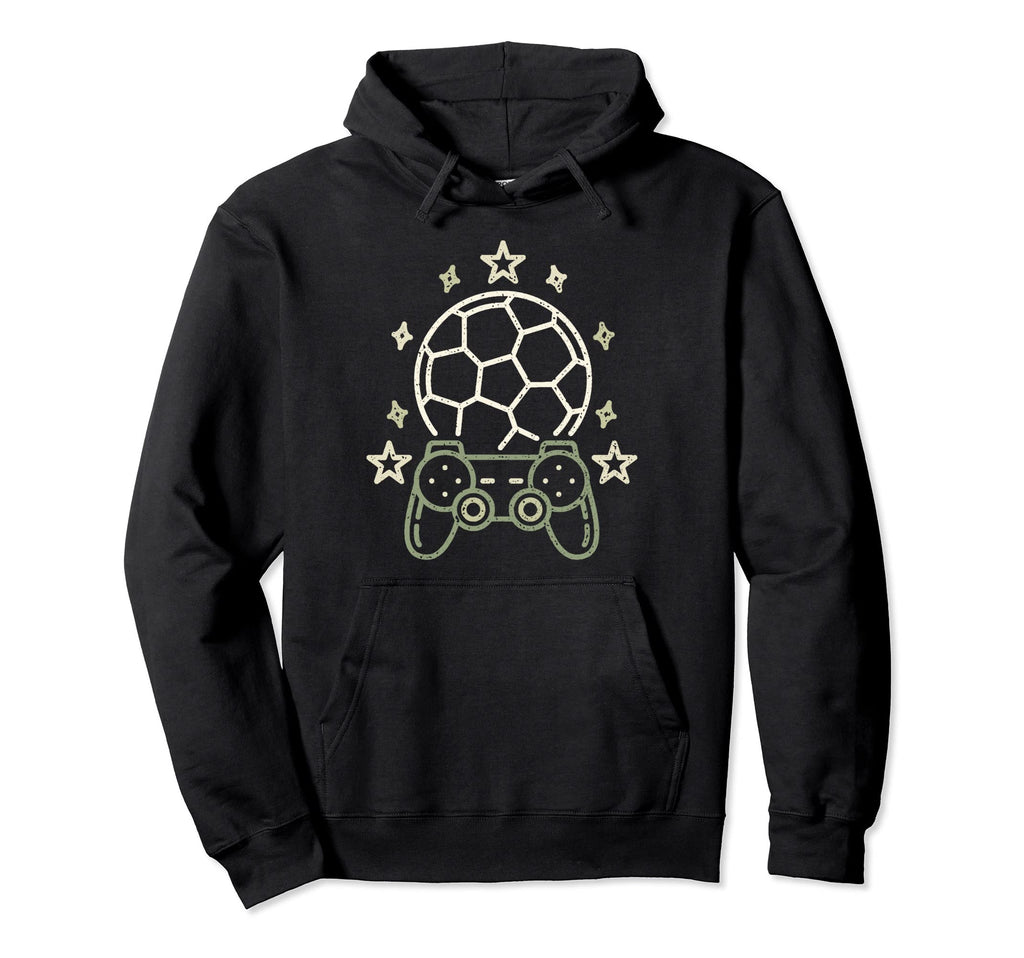 Soccer Player And Gamer Football Hoodie - Fun Novelty Design for Adults - T-Shirt, Sweatshirt, Hoodie