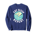 Eat Sleep Skate Repeat Figure Ice Sweatshirt - Unique Graphic for Adults - T-Shirt, Sweatshirt, Hoodie