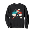 Male Soccer Player American Flag Sweatshirt - Aesthetic Graphic Unisex - T-Shirt, Sweatshirt, Hoodie