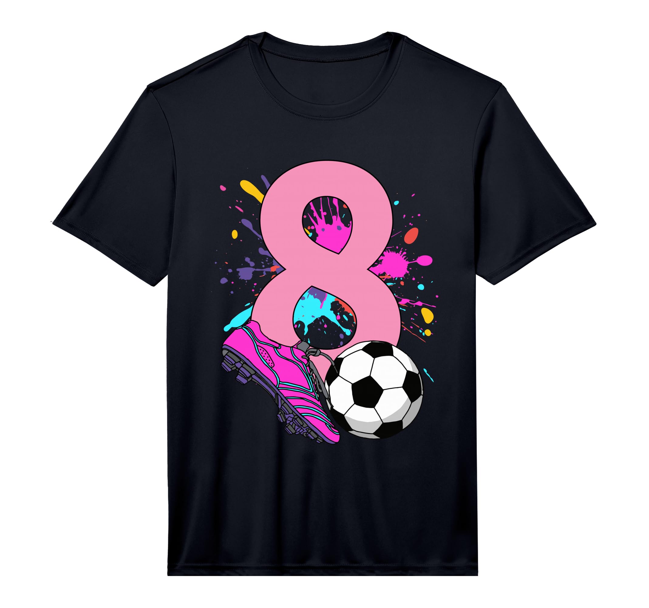 8Th Birthday Soccer Player Football 8 T-Shirt - Novelty Apparel Men Women - T-Shirt, Sweatshirt, Hoodie