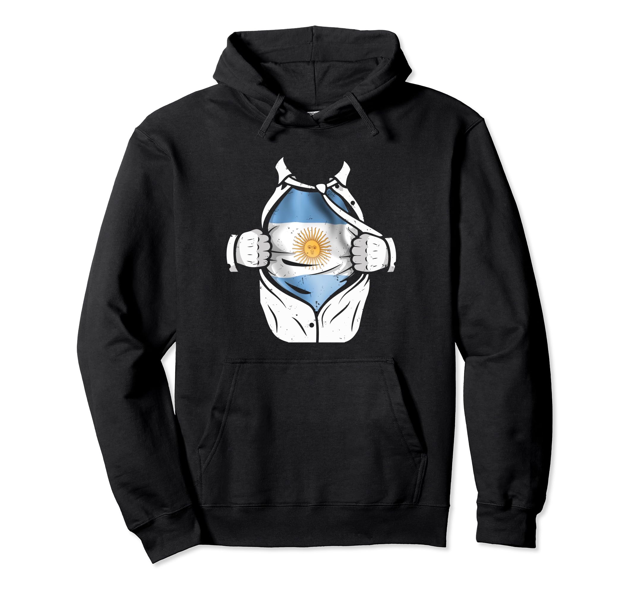 Superhero Flag I Love Argentina Designers Hoodie - Graphic Print Unisex - T-Shirt, Sweatshirt, Hoodie