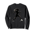 Soccer Player Silhouette Womens Sweatshirt - Casual Everyday Wear Unisex - T-Shirt, Sweatshirt, Hoodie