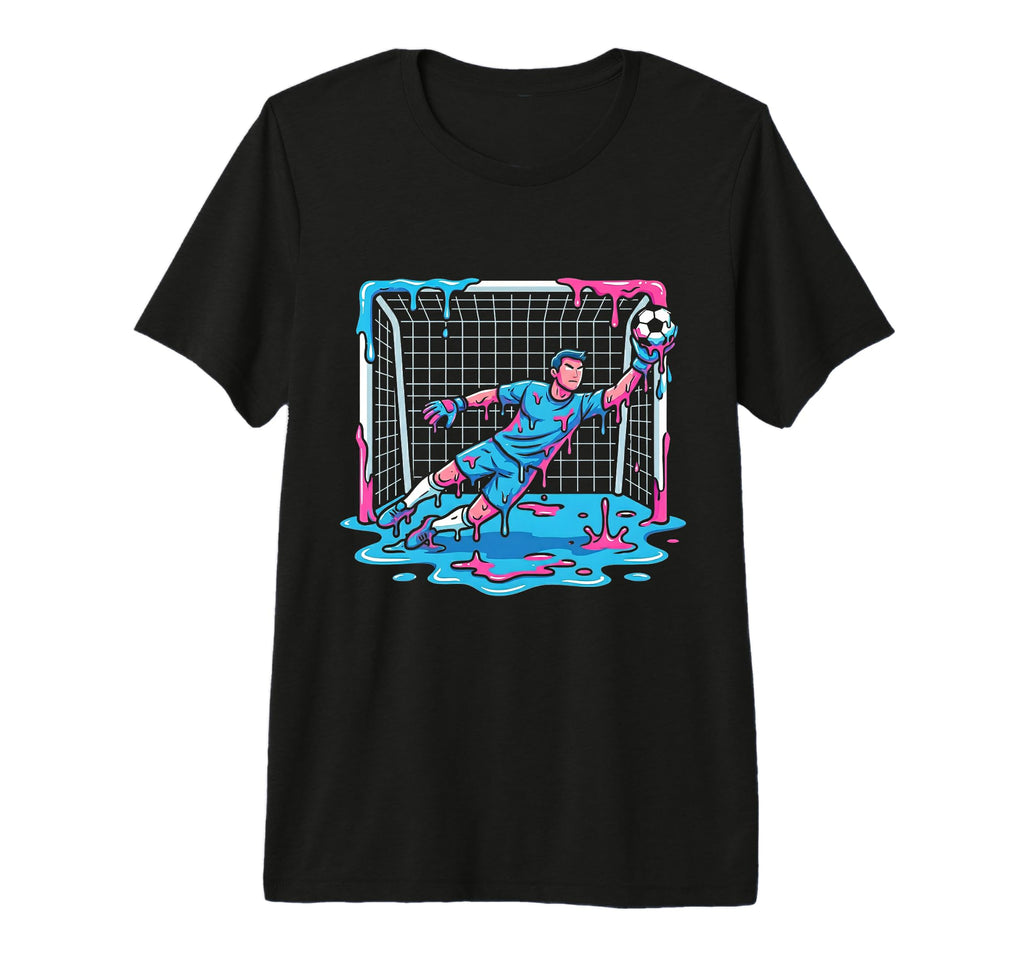 Soccer Goalie Goalkeeper Dripping Paint T-Shirt - Graphic Print for Adults - T-Shirt, Sweatshirt, Hoodie