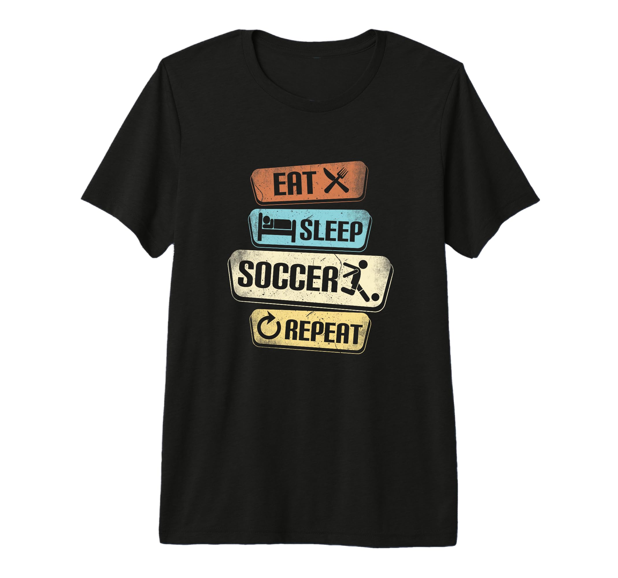 Eat Sleep Soccer Repeat Funny Soccer T-Shirt - Minimalist Print Unisex - T-Shirt, Sweatshirt, Hoodie