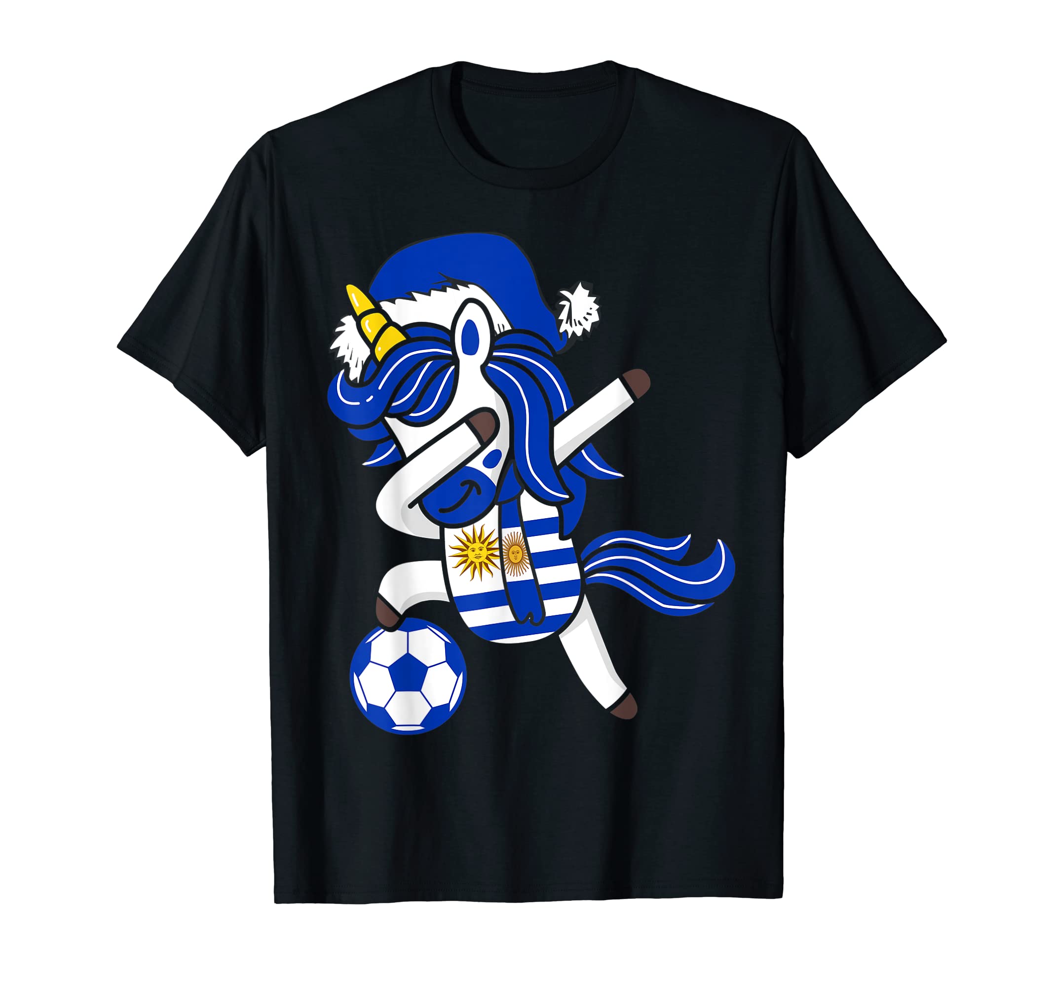 Soccer Dabbing Unicorn Hat Uruguay T-Shirt - Trendy Graphic Men Women - T-Shirt, Sweatshirt, Hoodie