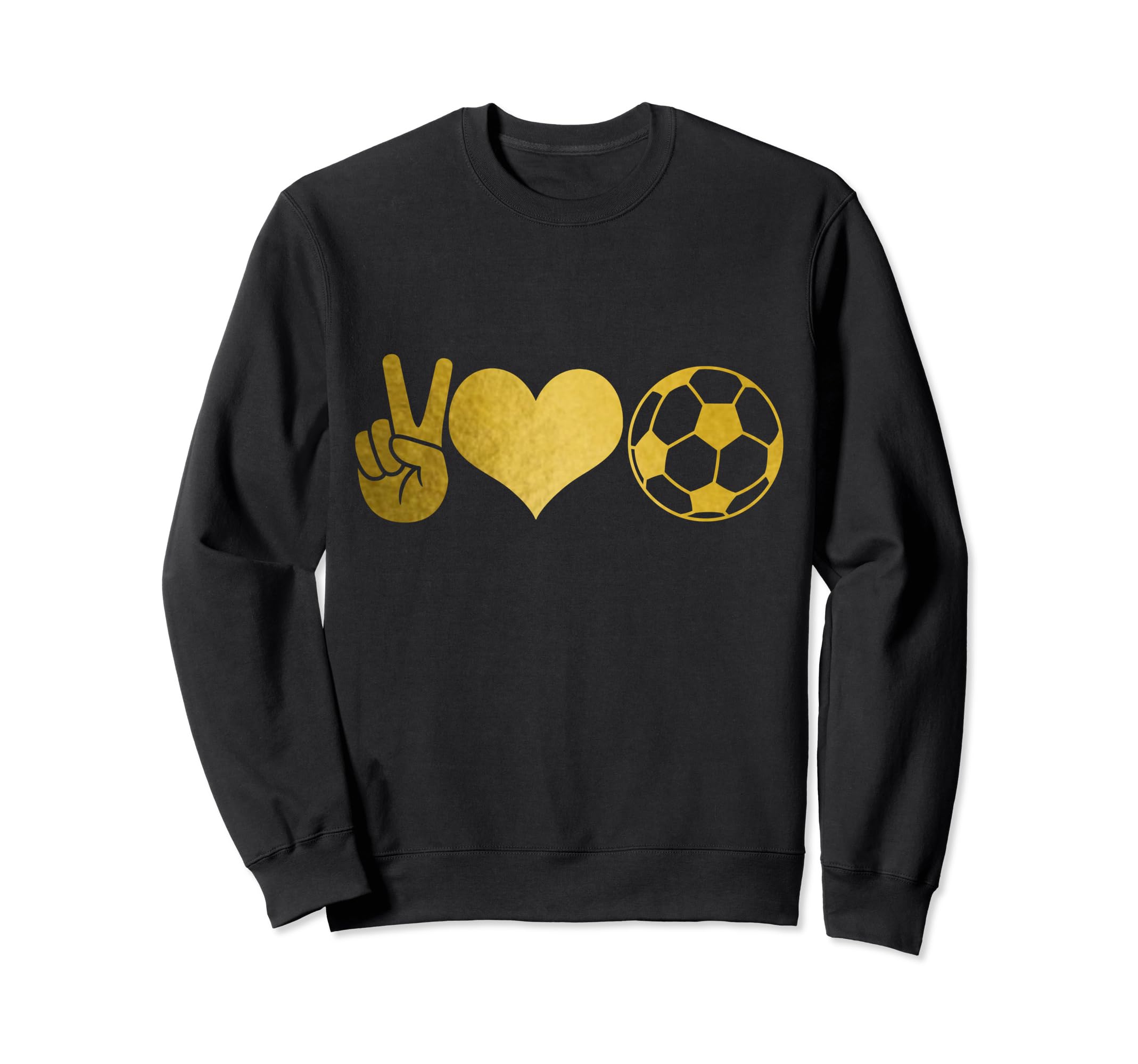 Soccer Peace Love Soccer Player Sweatshirt - Minimalist Print Men Women - T-Shirt, Sweatshirt, Hoodie