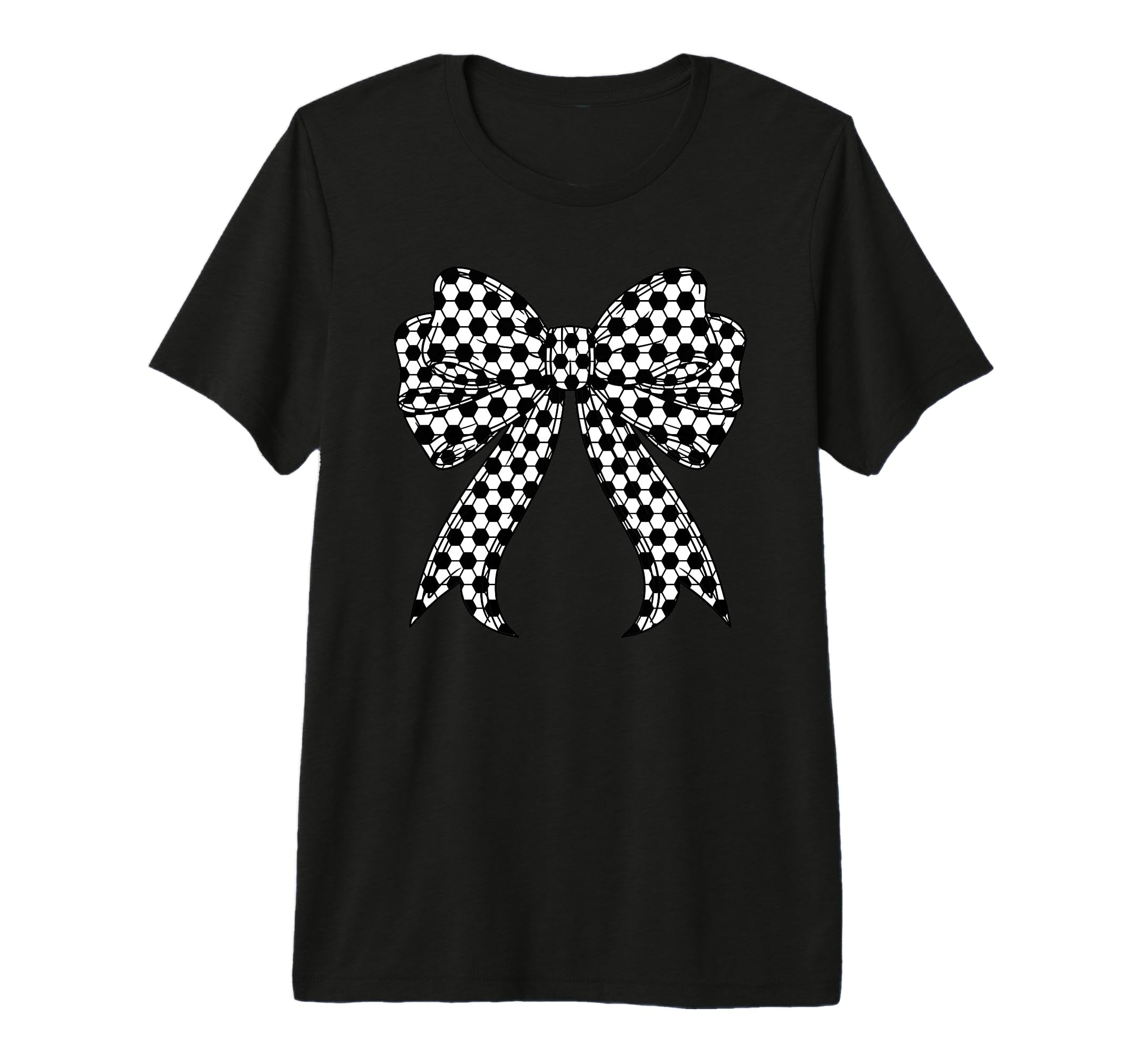 Soccer Ball Coquette Bow Soccer Mom T-Shirt - Custom Art Print for Adults - T-Shirt, Sweatshirt, Hoodie