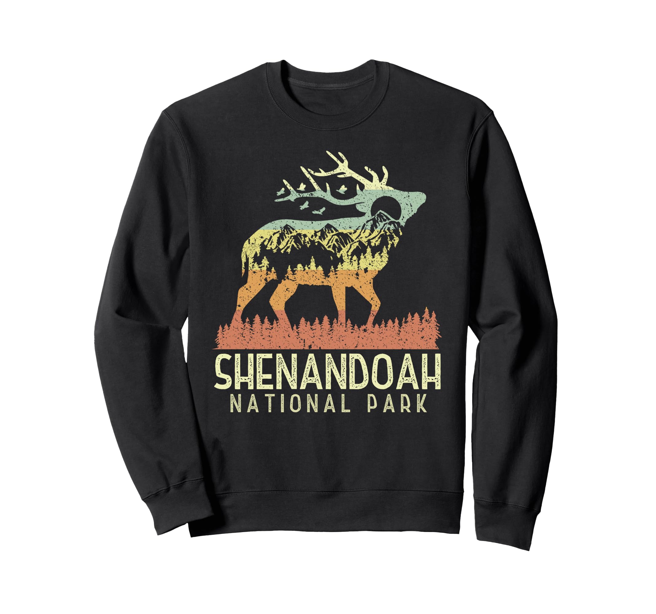 Shenandoah National Park Mountain Elk Sweatshirt - Minimalist Print Unisex - T-Shirt, Sweatshirt, Hoodie