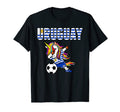 Dabbing Unicorn Uruguay Soccer Fans T-Shirt - Unique Graphic Men Women - T-Shirt, Sweatshirt, Hoodie