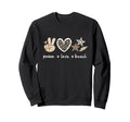 Leopard Peace Love Beach Summer Vibes Sweatshirt - Unique Graphic Unisex - T-Shirt, Sweatshirt, Hoodie