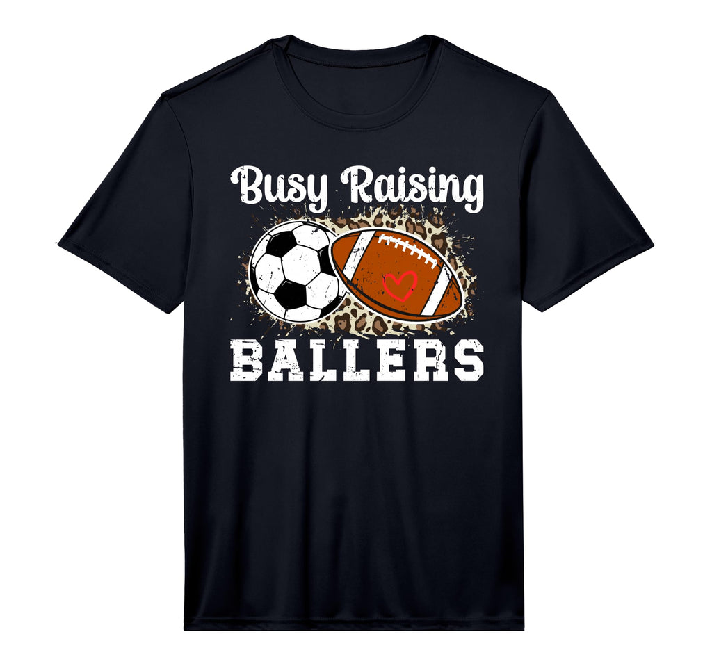Mens Busy Raising Ballers Football T-Shirt - Novelty Apparel for Adults - T-Shirt, Sweatshirt, Hoodie