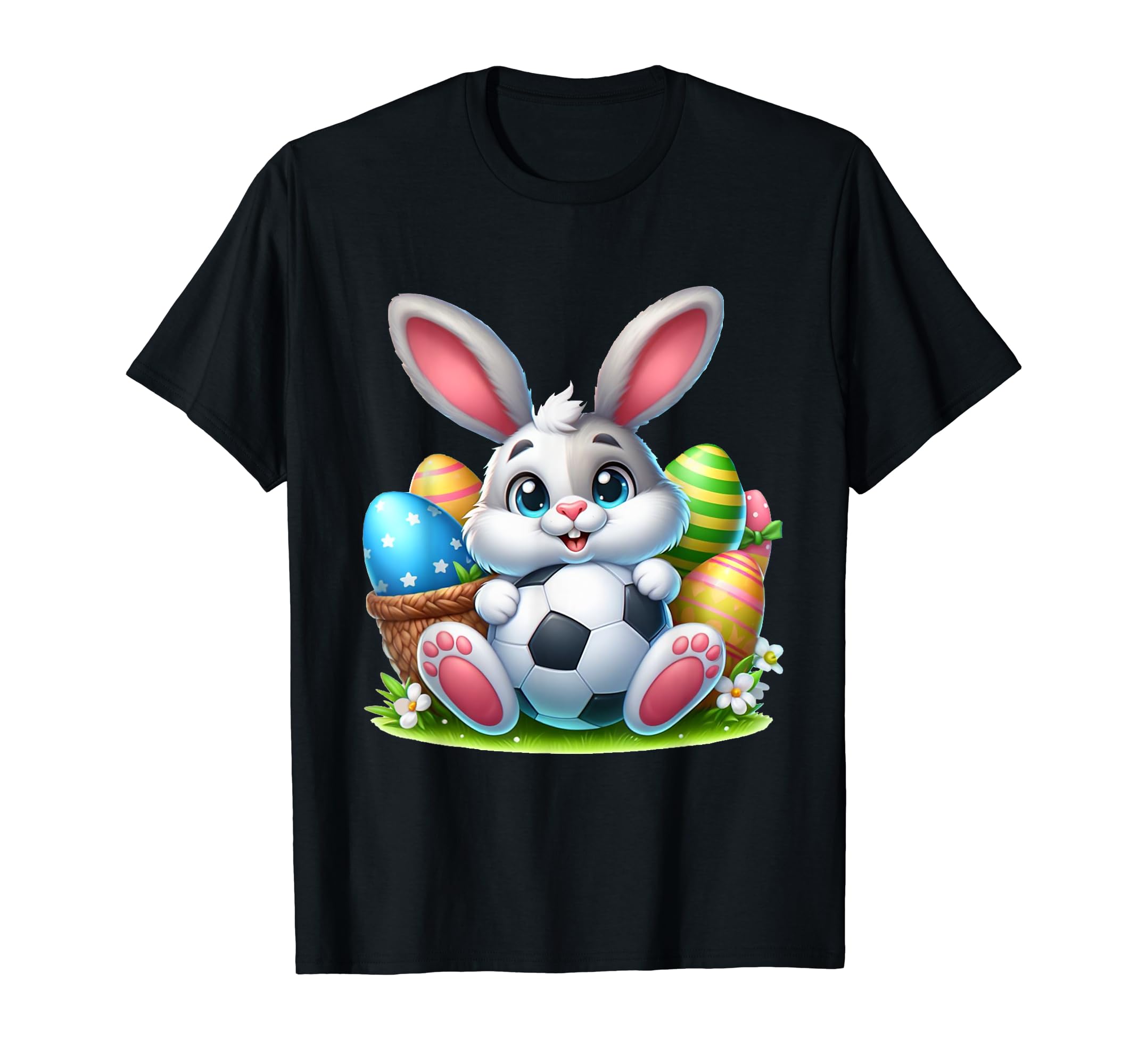 Easter Bunny Soccer Rabbit Easter T-Shirt - Custom Art Print Men Women - T-Shirt, Sweatshirt, Hoodie