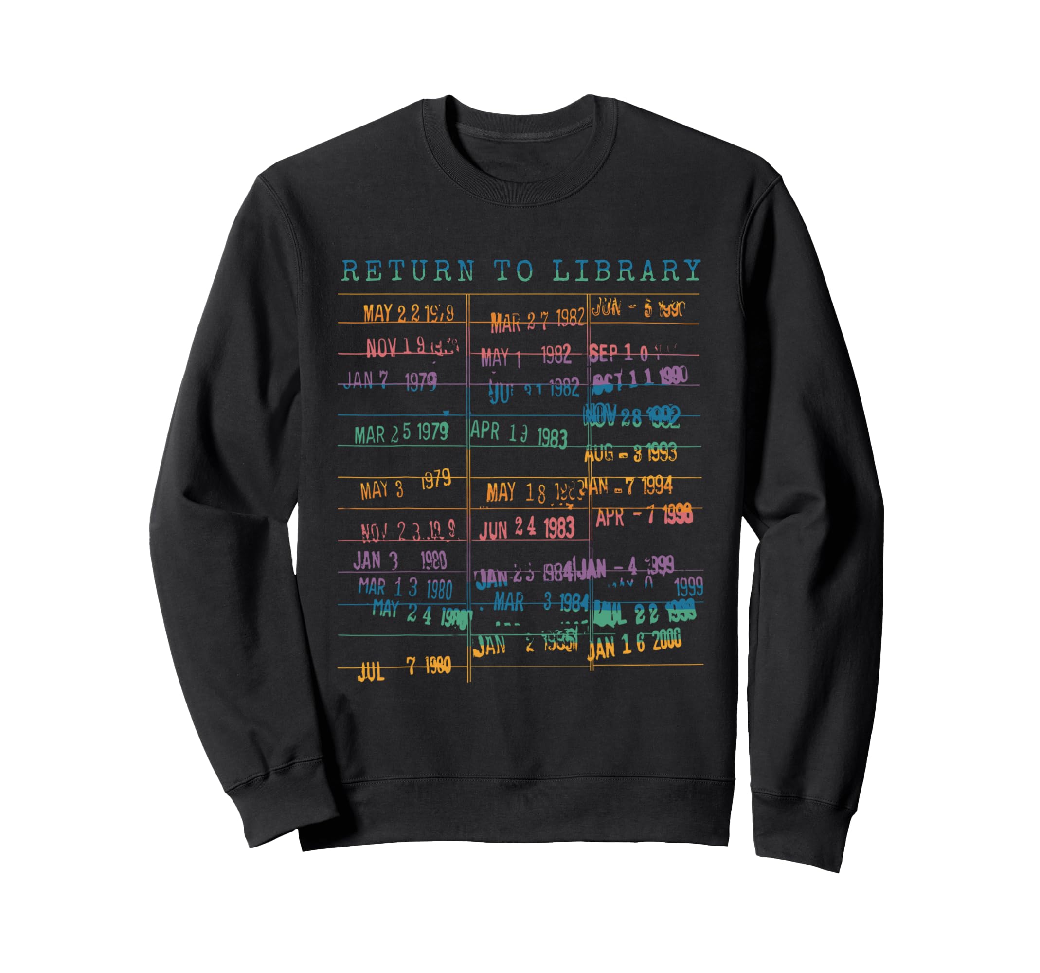 Library Card Book Due Date Bookish Sweatshirt - Unique Graphic for Adults - T-Shirt, Sweatshirt, Hoodie