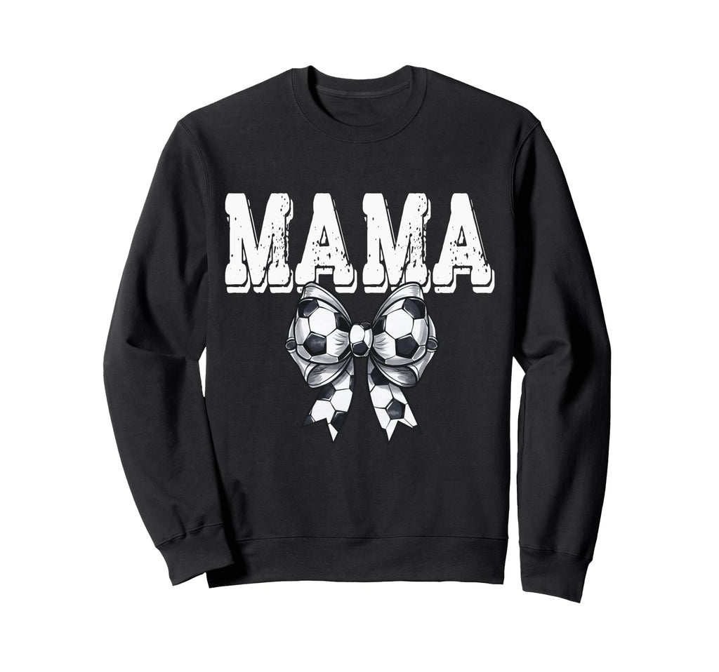 Coquette Soccer Bow Mama Sister Grandma Sweatshirt - Unique Graphic Unisex - T-Shirt, Sweatshirt, Hoodie