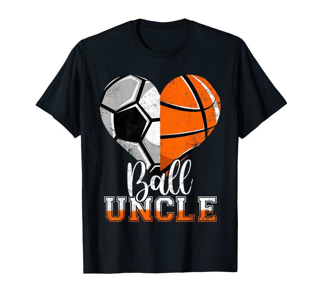 Ball Uncle Heart Funny Soccer T-Shirt - Casual Everyday Wear Unisex - T-Shirt, Sweatshirt, Hoodie