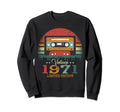 Cassette Tape 1971 Birthday Sweatshirt - Trendy Graphic for Adults - T-Shirt, Sweatshirt, Hoodie