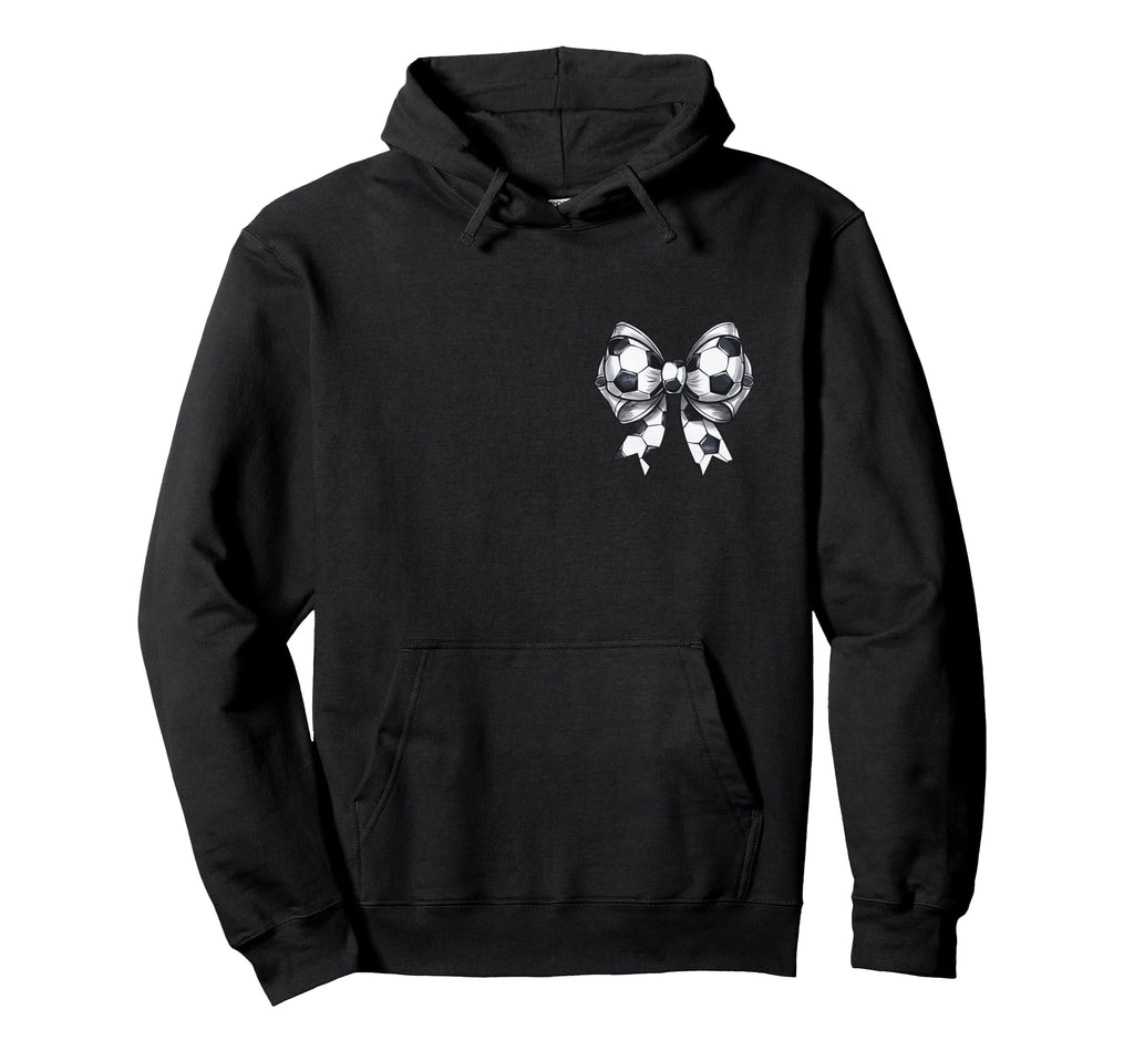 Soccer Sister Coquette Bow Front Hoodie - Fun Novelty Design Men Women - T-Shirt, Sweatshirt, Hoodie