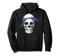Hip Hop Skull Blue Do Rag Bandana Old Hoodie - Trendy Graphic Unisex - T-Shirt, Sweatshirt, Hoodie