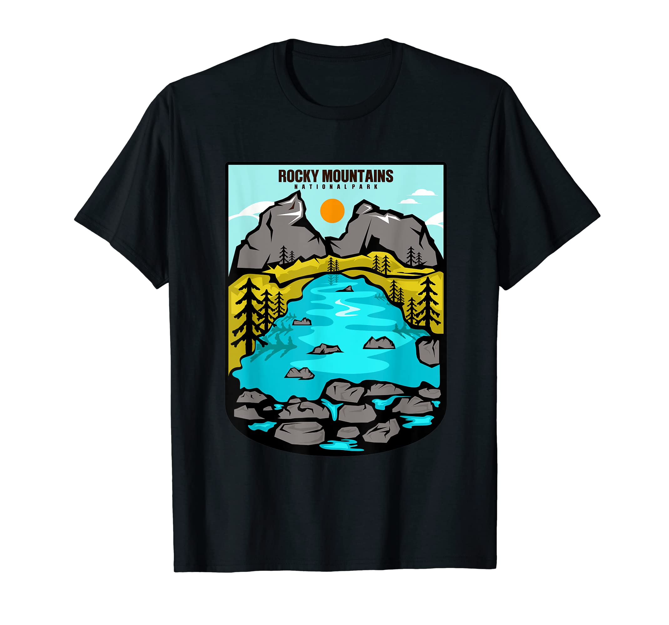 Rocky Mountains National Park T-Shirt - Custom Art Print Men Women - T-Shirt, Sweatshirt, Hoodie