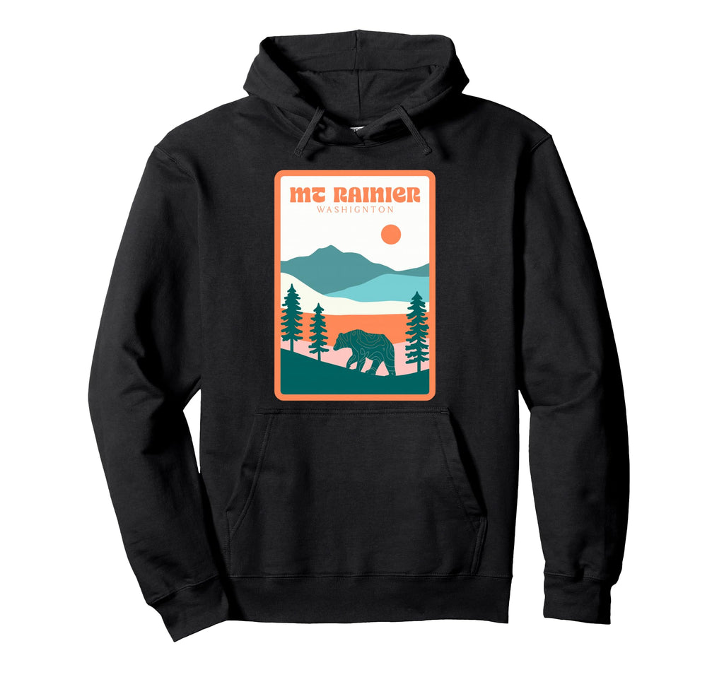 Mount Rainier National Park Mountain Hoodie - Aesthetic Graphic Men Women - T-Shirt, Sweatshirt, Hoodie