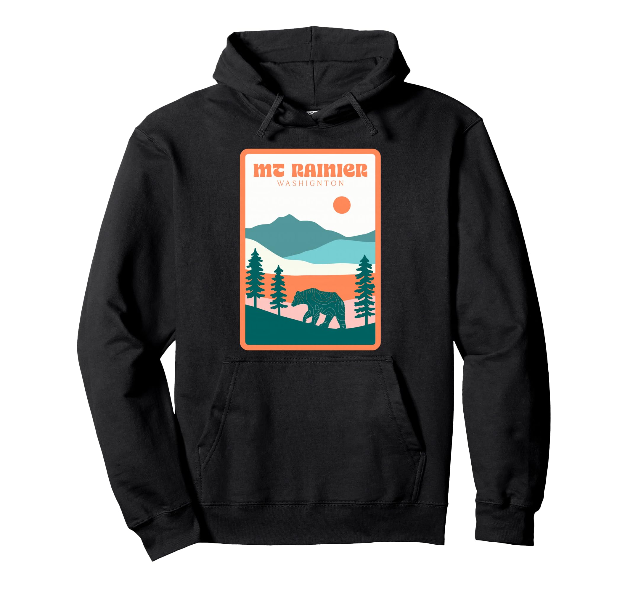 Mount Rainier National Park Mountain Hoodie - Aesthetic Graphic Men Women - T-Shirt, Sweatshirt, Hoodie