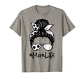 Mom Life Soccer Messy Bun Baseball T-Shirt - Custom Art Print for Adults - T-Shirt, Sweatshirt, Hoodie