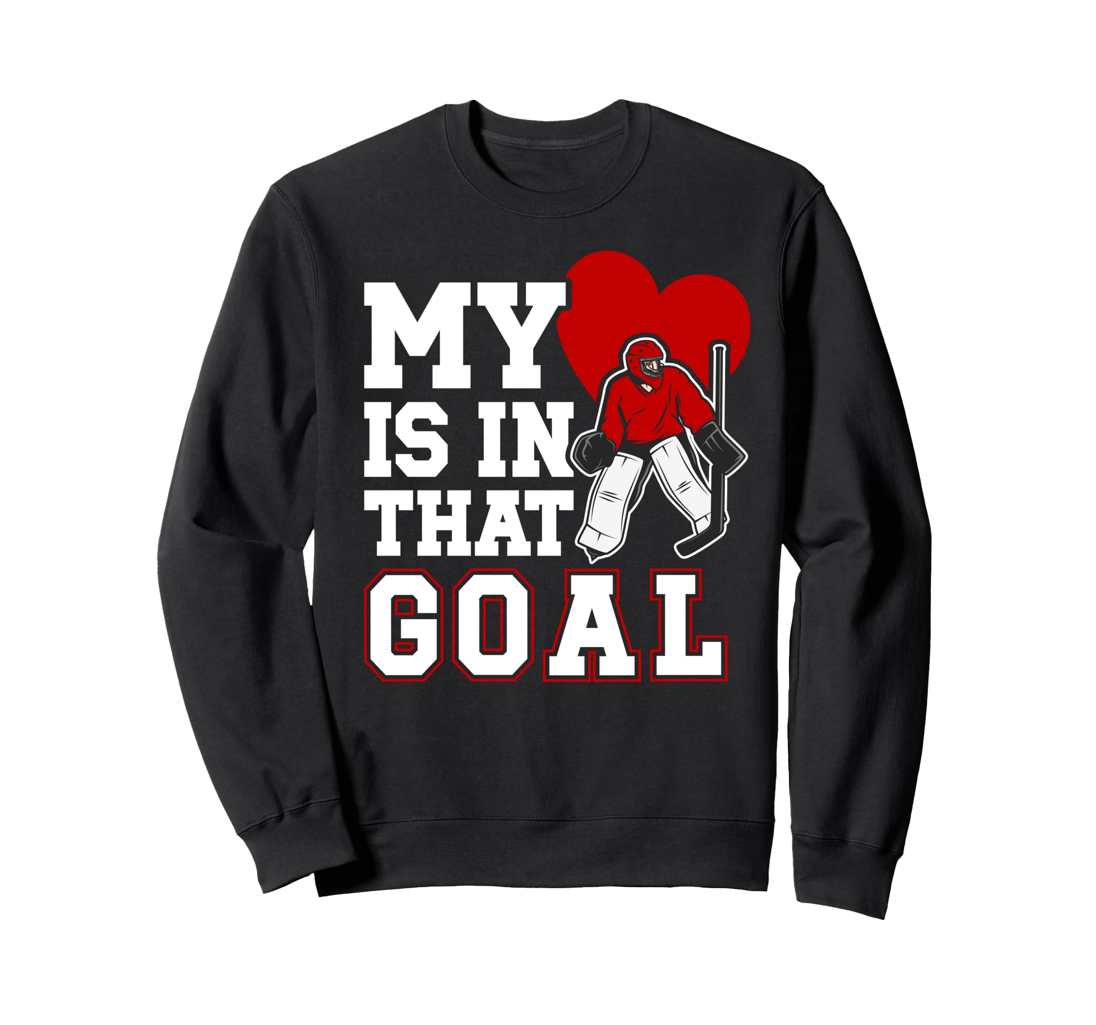 Proud Hockey Goalkeeper Mom Hockey Sweatshirt - Trendy Graphic for Adults - T-Shirt, Sweatshirt, Hoodie