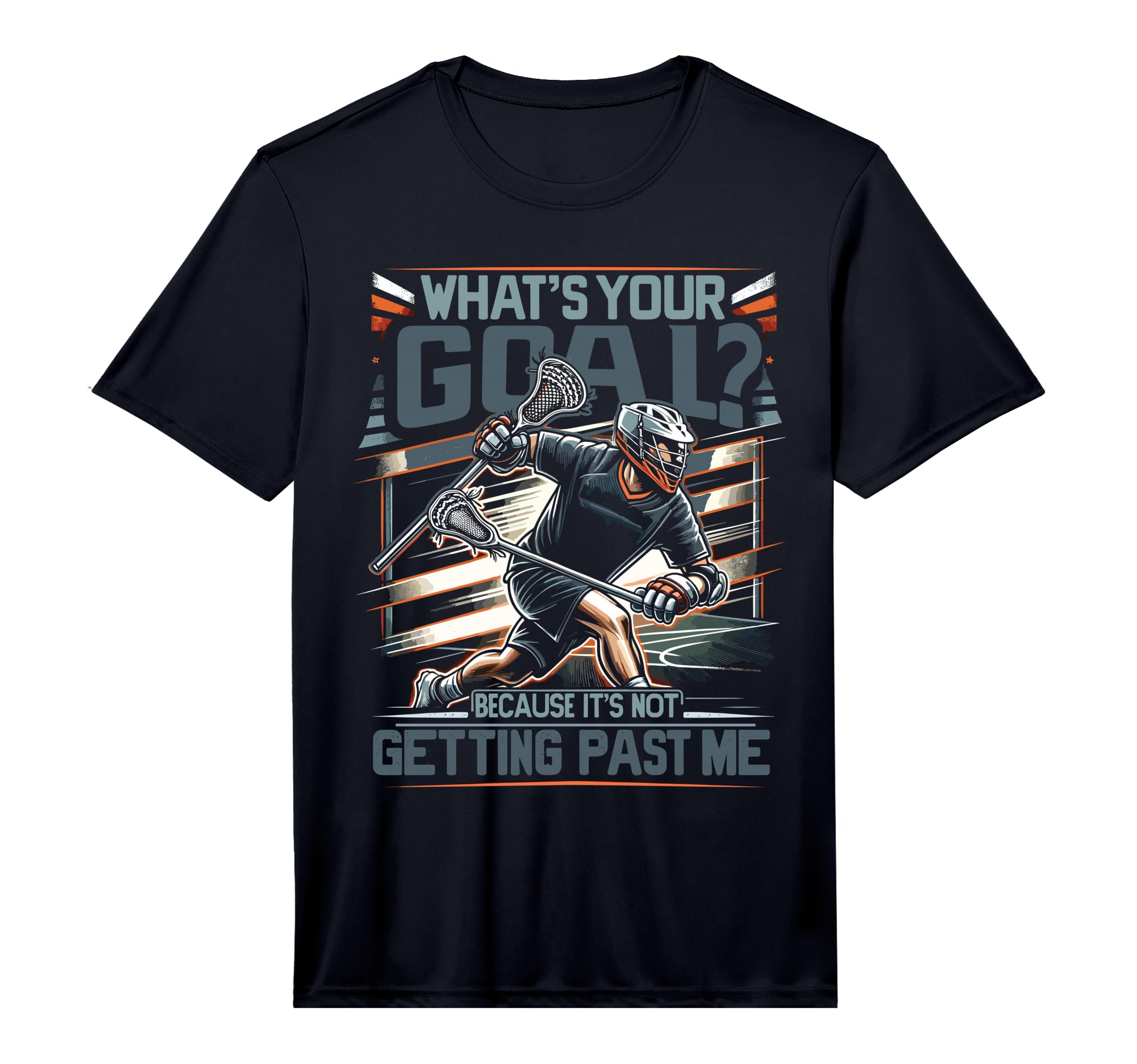 Funny Lax Goalkeeper Lacrosse Goalie T-Shirt - Custom Art Print for Adults - T-Shirt, Sweatshirt, Hoodie