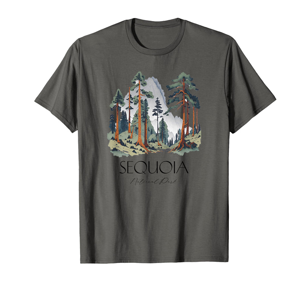 Sequoia National Park Hiking Watercolor T-Shirt - Unique Graphic for Adults - T-Shirt, Sweatshirt, Hoodie