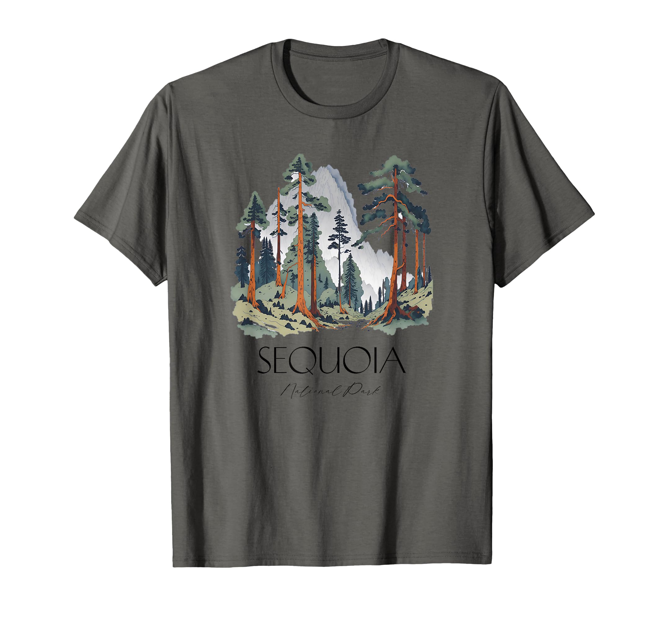 Sequoia National Park Hiking Watercolor T-Shirt - Unique Graphic for Adults - T-Shirt, Sweatshirt, Hoodie